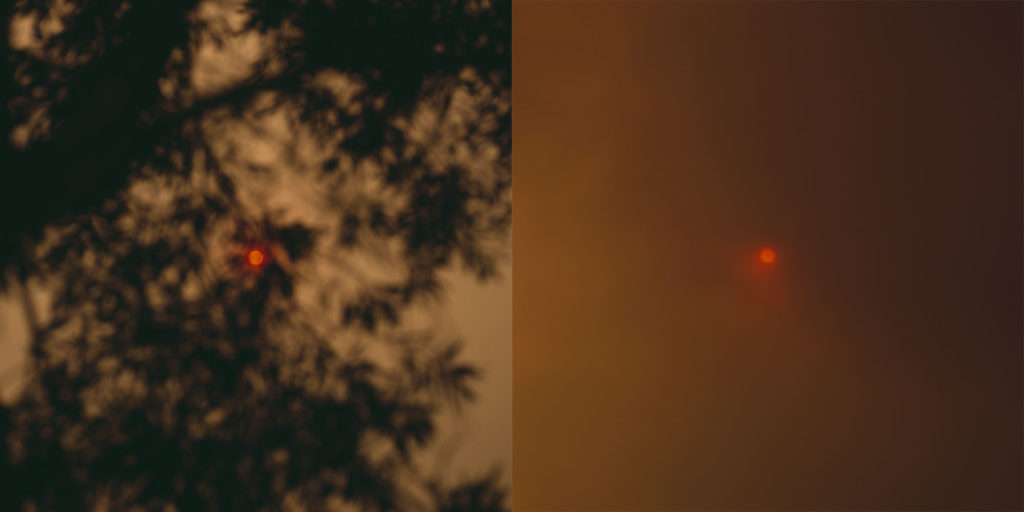 Sun and Smoke Composite, Branches and Two Suns